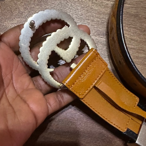 Gucci Double G Leather Tourchon Belt 'Brown' - Picture 11 of 16